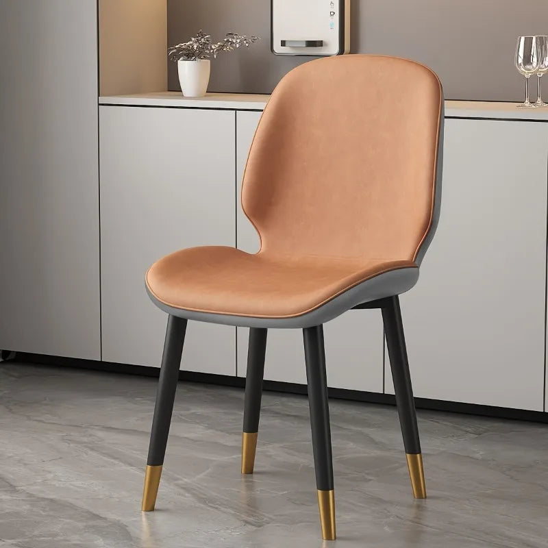 Modern Dining Chair – Padded Foam Seat & Metal Frame