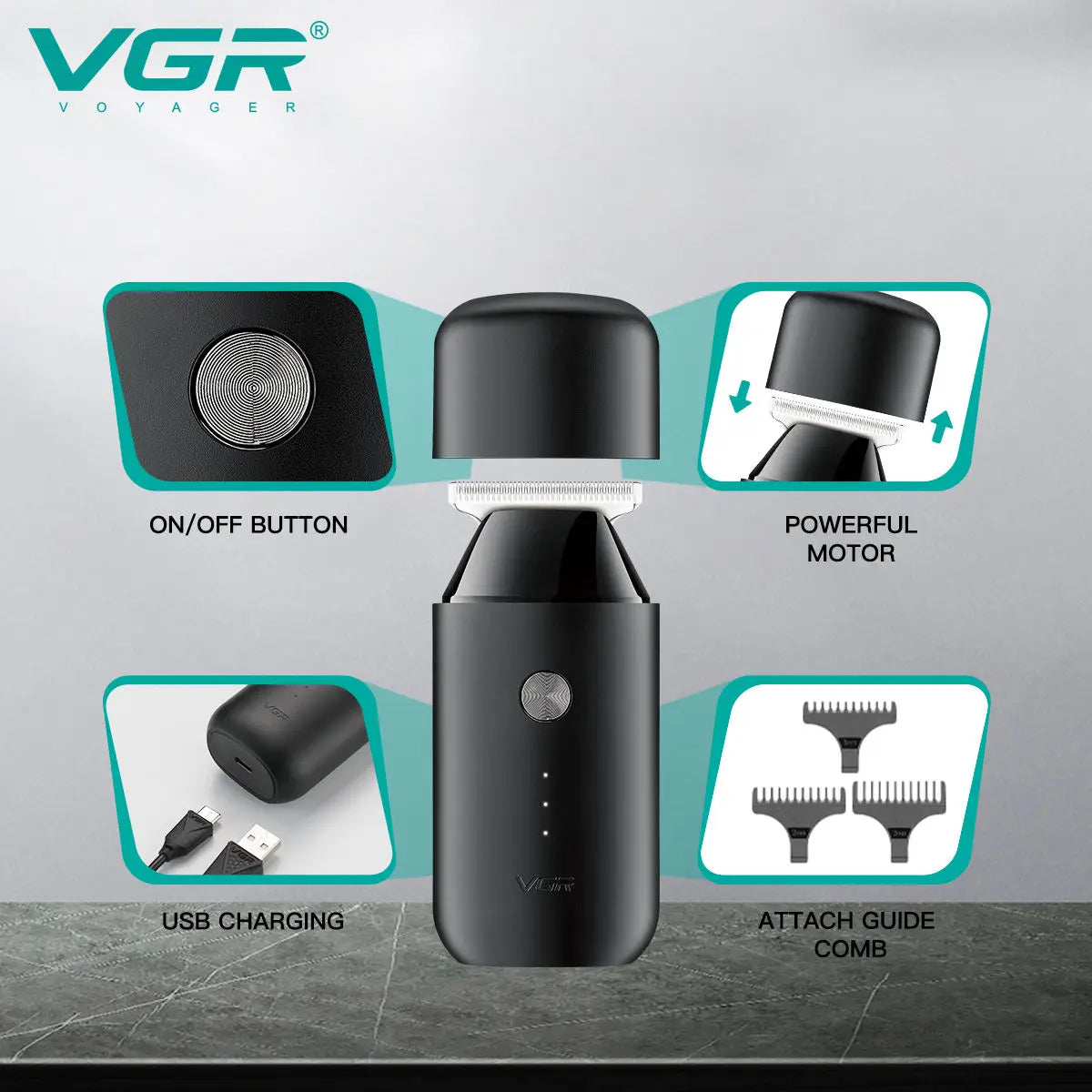 VGR V-932 Cordless Beard Trimmer & Hair Clipper for Men