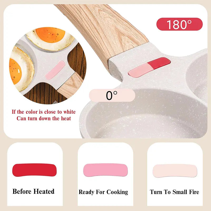 4-Cup Nonstick Egg Frying Pan with Lid | Omelet Skillet