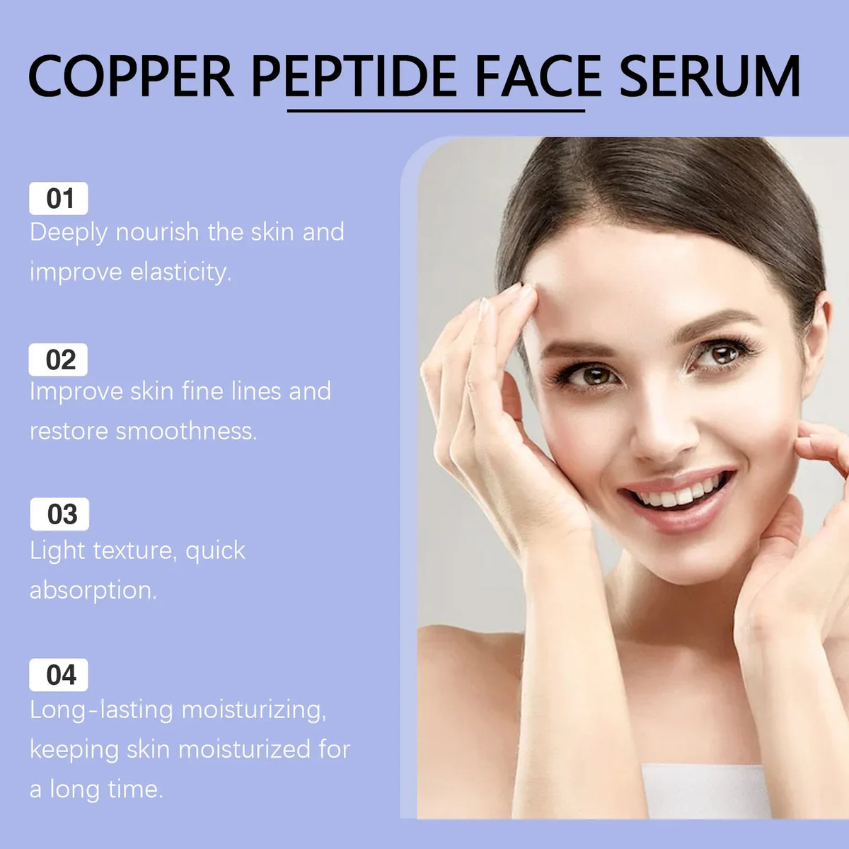 Copper Peptide Facial Serum – Firming, Anti-Aging & Brightening