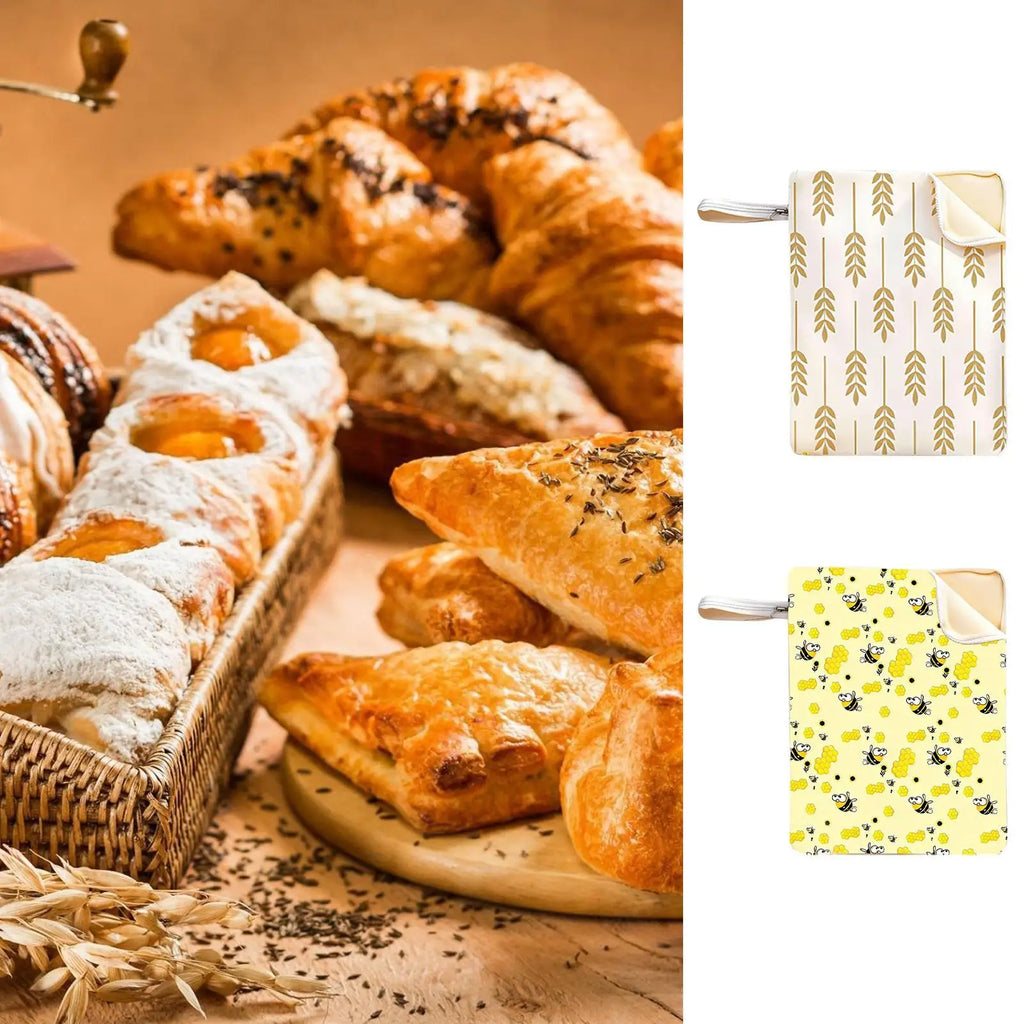 Reusable Beeswax Bread Bag – Large Cotton Food Storage