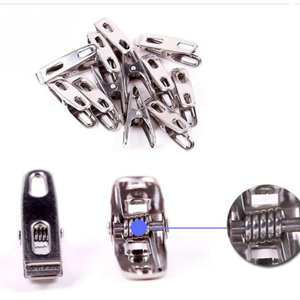 Stainless Steel Windproof Clothes Pegs – 20 or 40 Pack