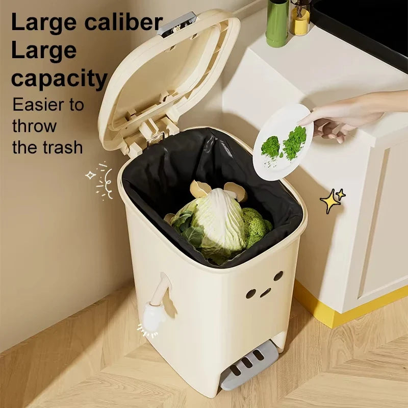 Uforu Large-capacity Bin Pedal DIY Creative Kitchen Dormitory