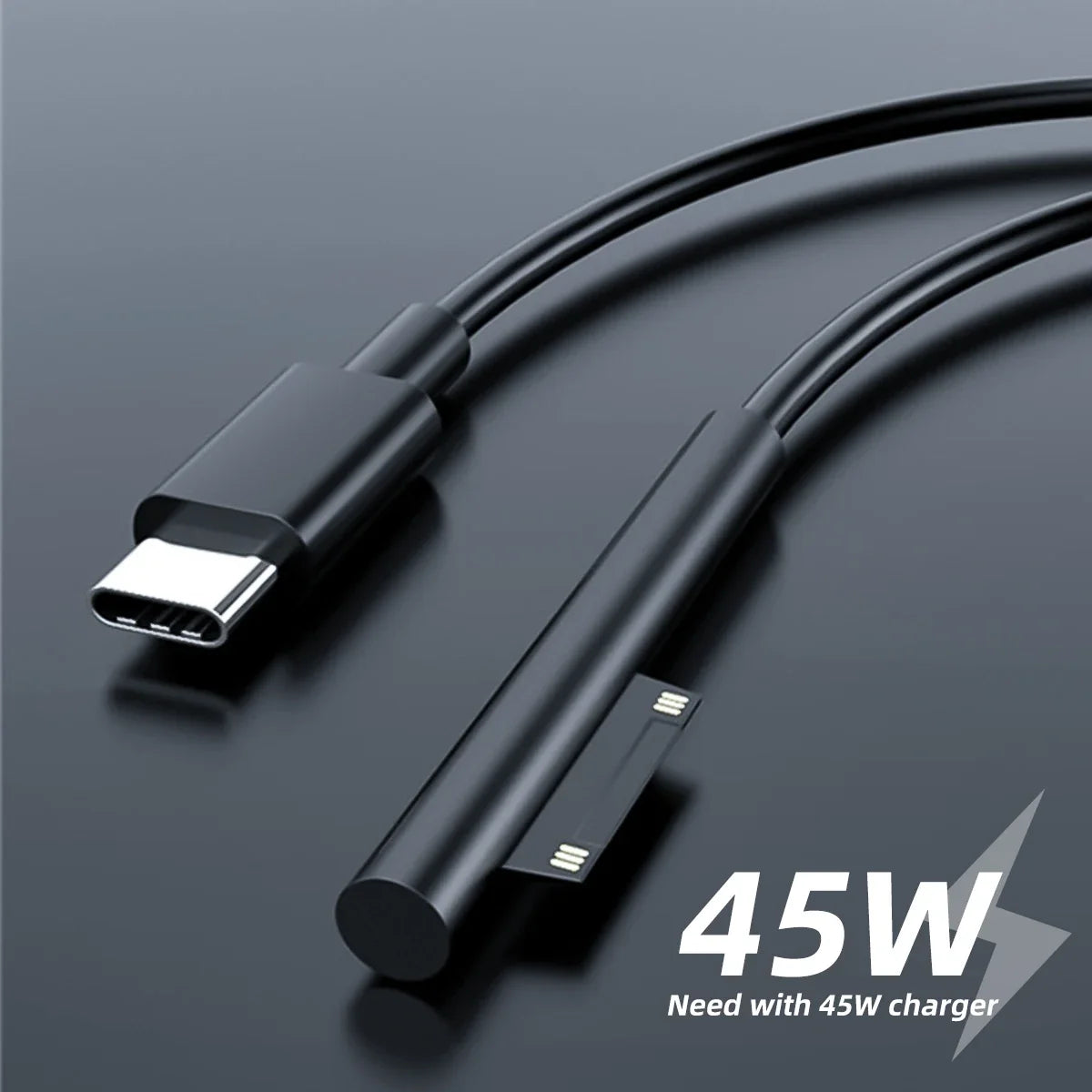 USB-C to Surface Magnetic Charger Cable – 45W PD Fast Charge