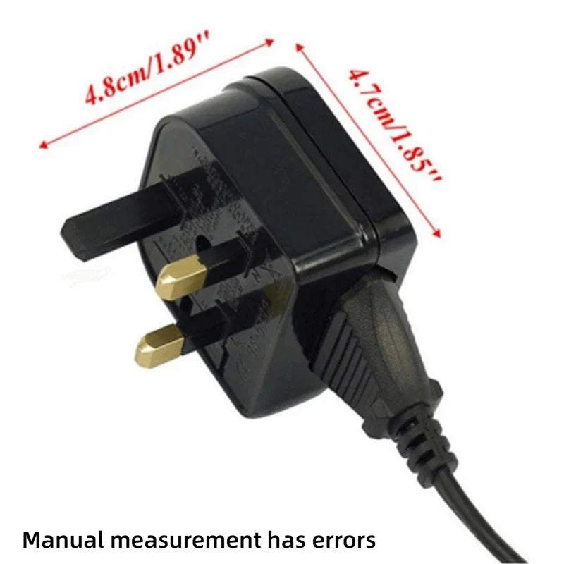 EU 2-Pin to UK 3-Pin Travel Plug Adapter | Power Converter