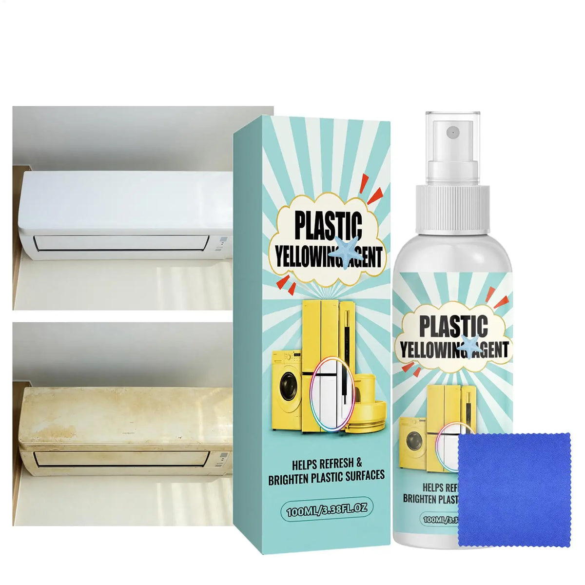 100ml Yellowing Remover Spray Kit | Appliance & Plastic Restorer