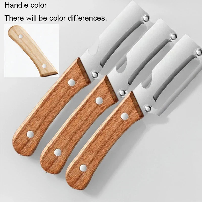 Stainless Steel Peeler Oak Handle – Fruit & Vegetable Set