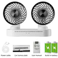 URGGU Dual Head USB Car Fan – 360° Adjustable, 3 Speeds