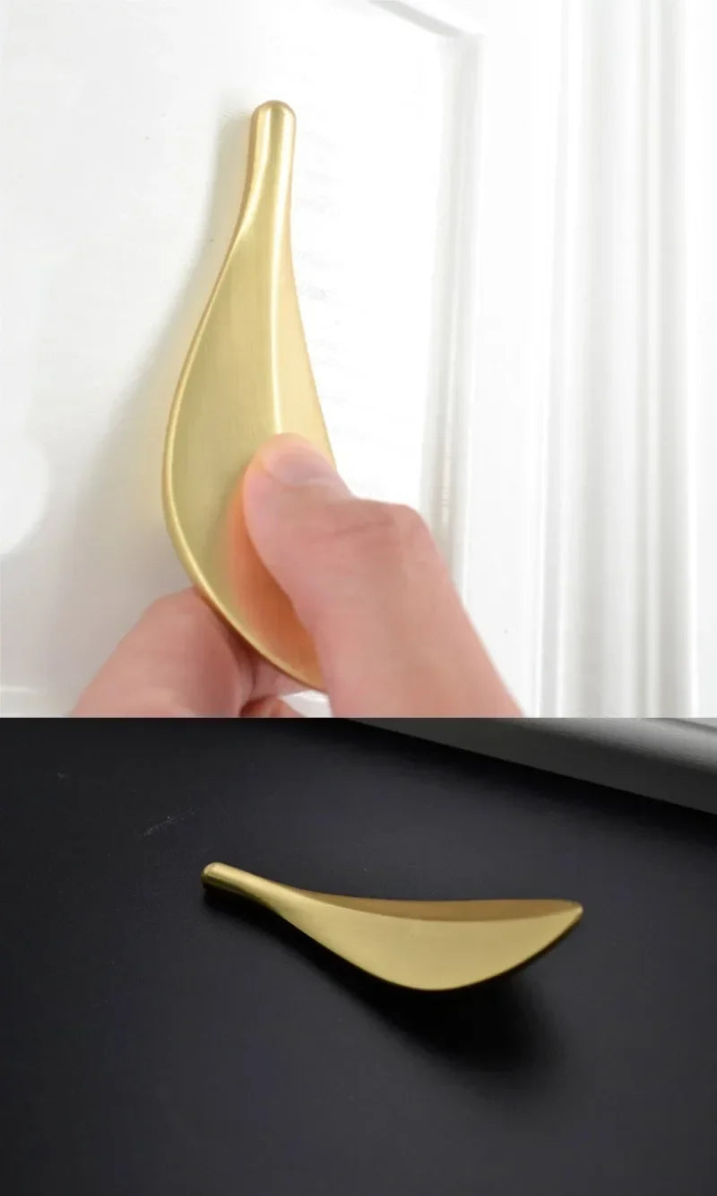 Zinc Alloy Leaf Cabinet Drawer Handle – Double Hole