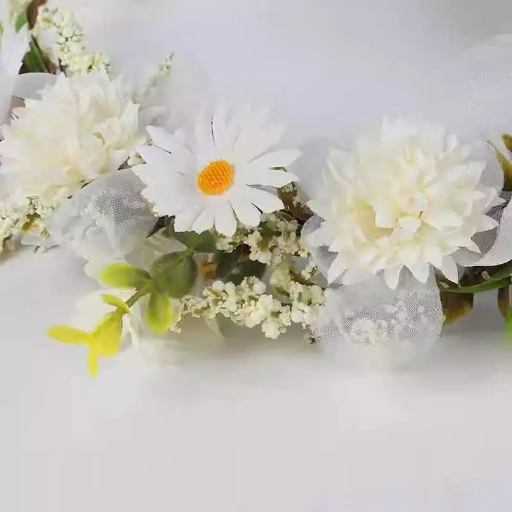 Floral Crown Bridal Headband – Flower Wreath Hair Tiara