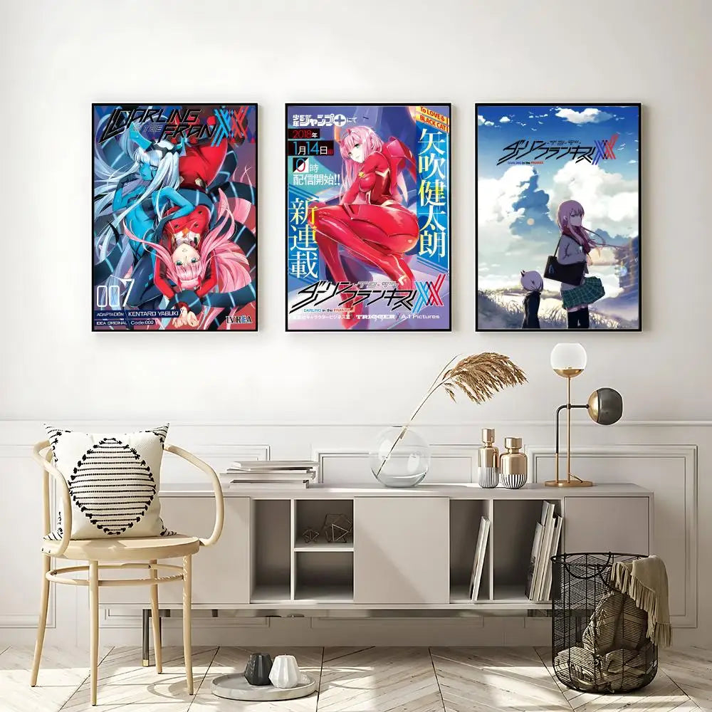Darling in the FranXX Anime Poster – HD Self-Adhesive Wall Art