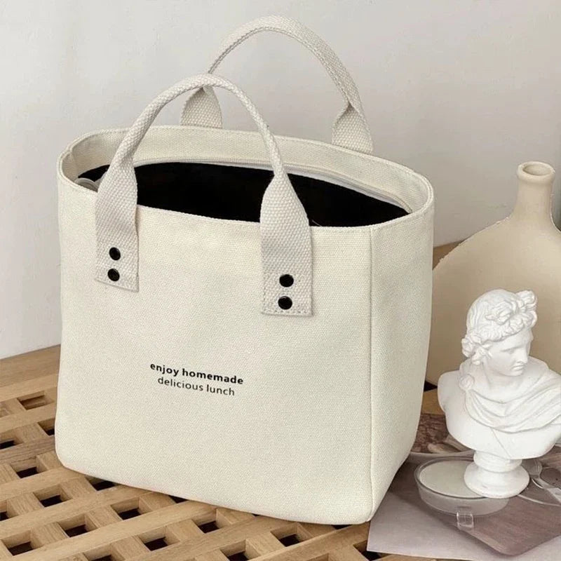Women's Canvas Tote Handbag – Casual Large Capacity Travel Bag