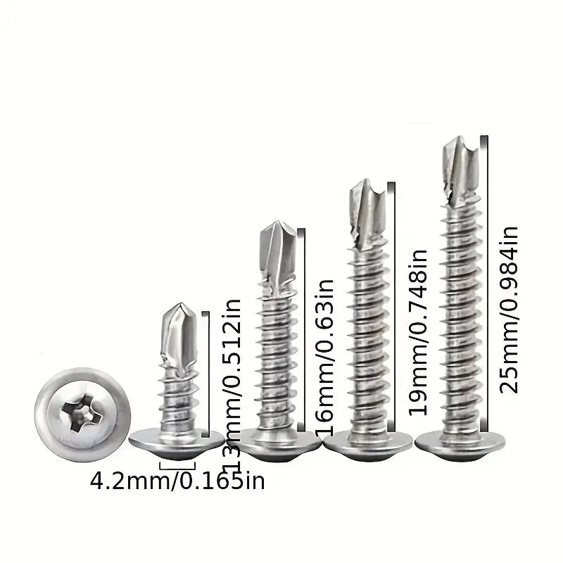 Round Head Middle Self Tapping Screws Cross Plate Pad Warsaw Drill