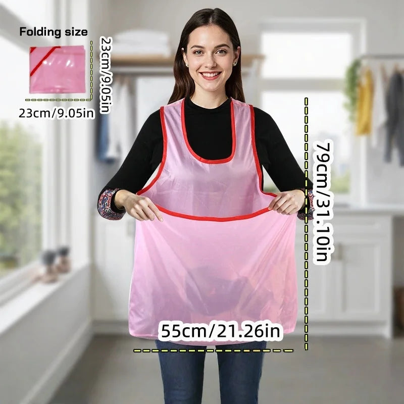 Portable Laundry Drying Apron with Bag – Waterproof & Light