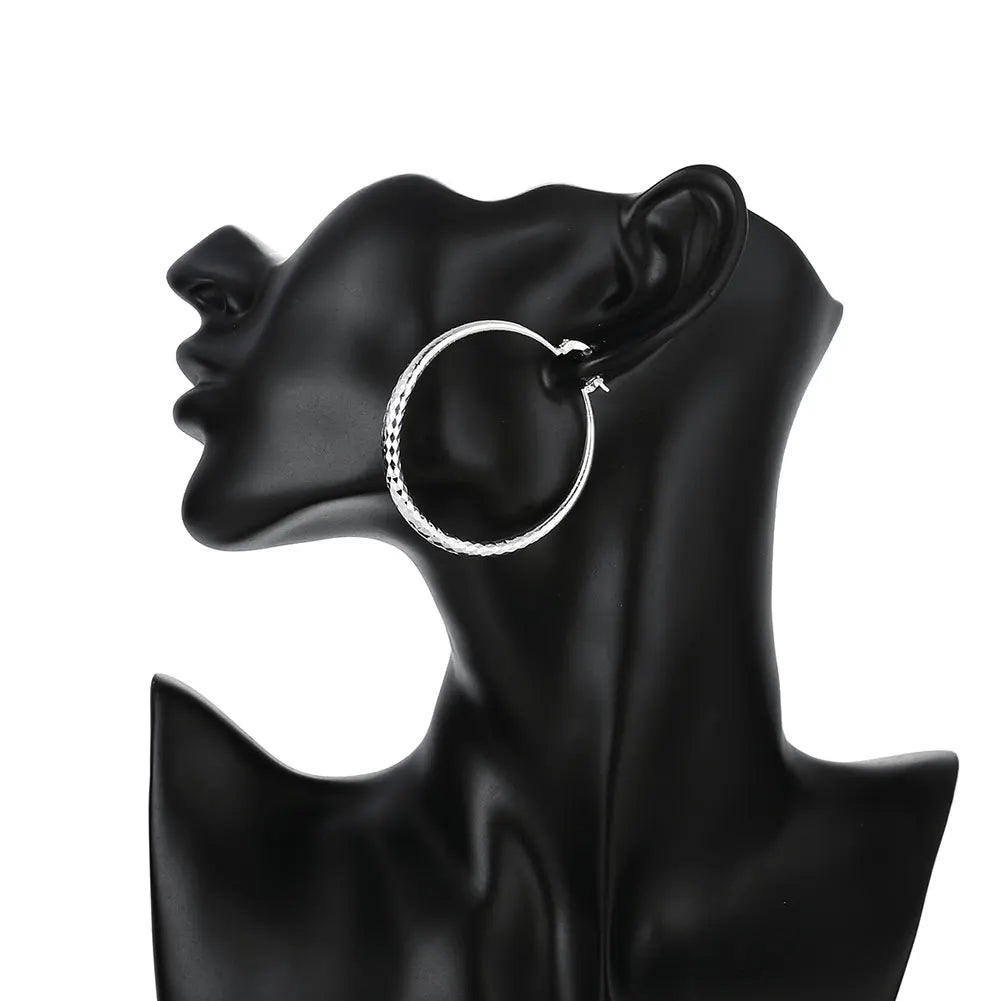 Women's 3CM Circle Hoop Earrings – Trendy Fashion Jewelry
