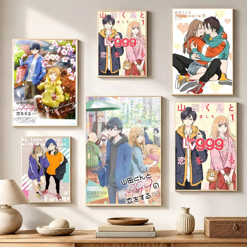 Yamada-kun at Lv999 Anime Poster HD Waterproof PVC Wall Sticker
