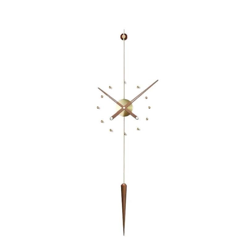 Luxury Silent Pendulum Wall Clock – Modern Metal Home Décor