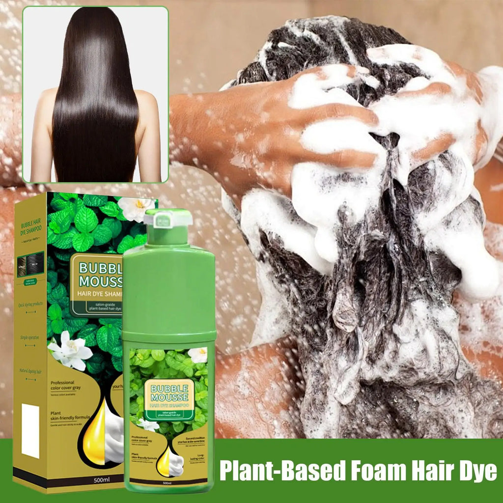 Natural Plant Herbal Hair Dye Shampoo – Cover Gray in 5 Min