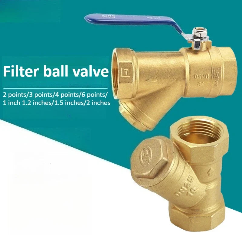 Brass Y-Strainer Filter BSP Thread DN8–DN50 | Water Filter Valve