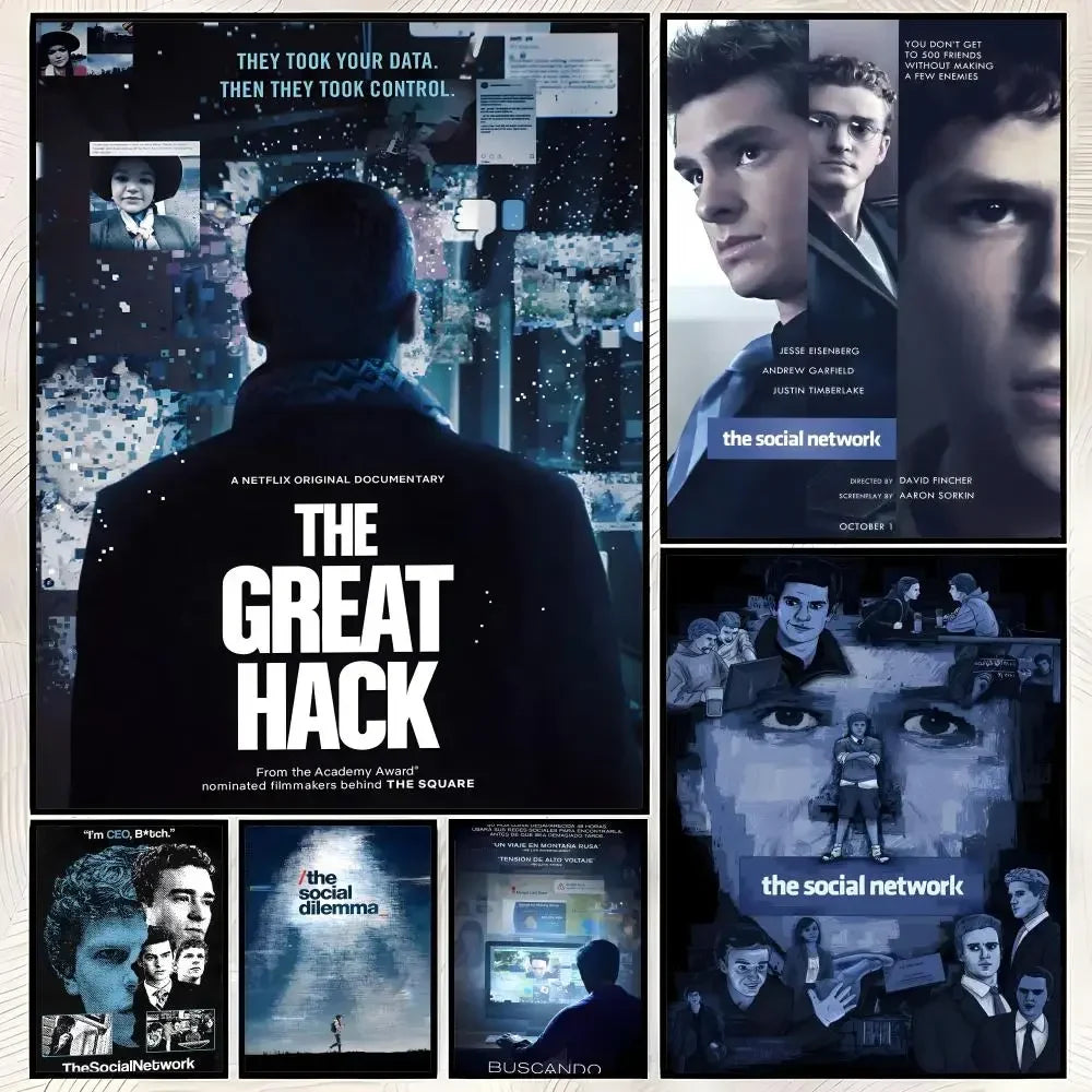 The Social Network Movie Poster – HD Self-Stick PVC Wall Art