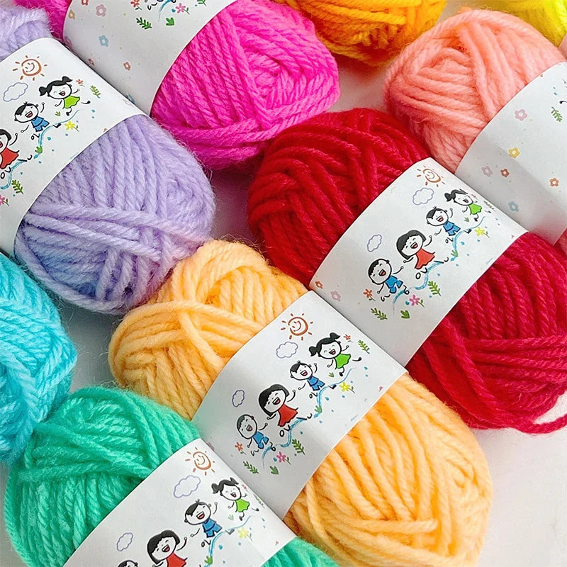 12-Pack Soft Wool Acrylic Yarn for Knitting & Crochet DIY
