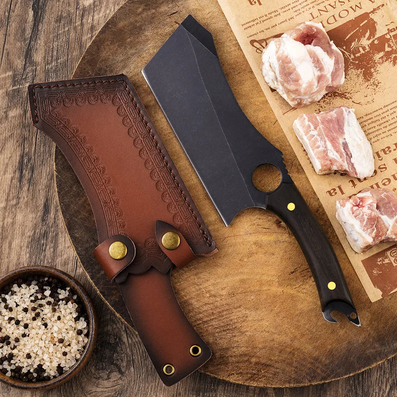 Japanese High Carbon Steel Kitchen Cleaver & Boning Knife