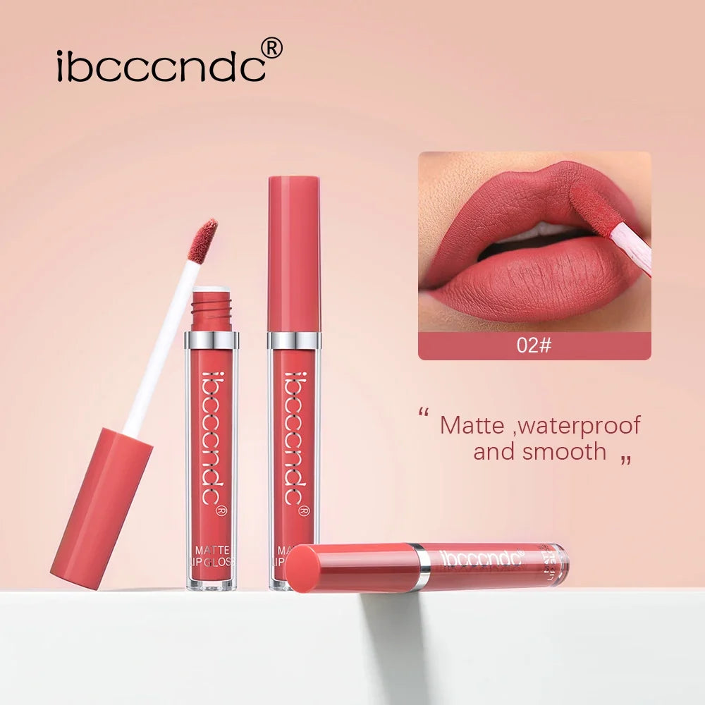 12 Matte Velvet Lip Gloss Waterproof Long-lasting Liquid Lipstick