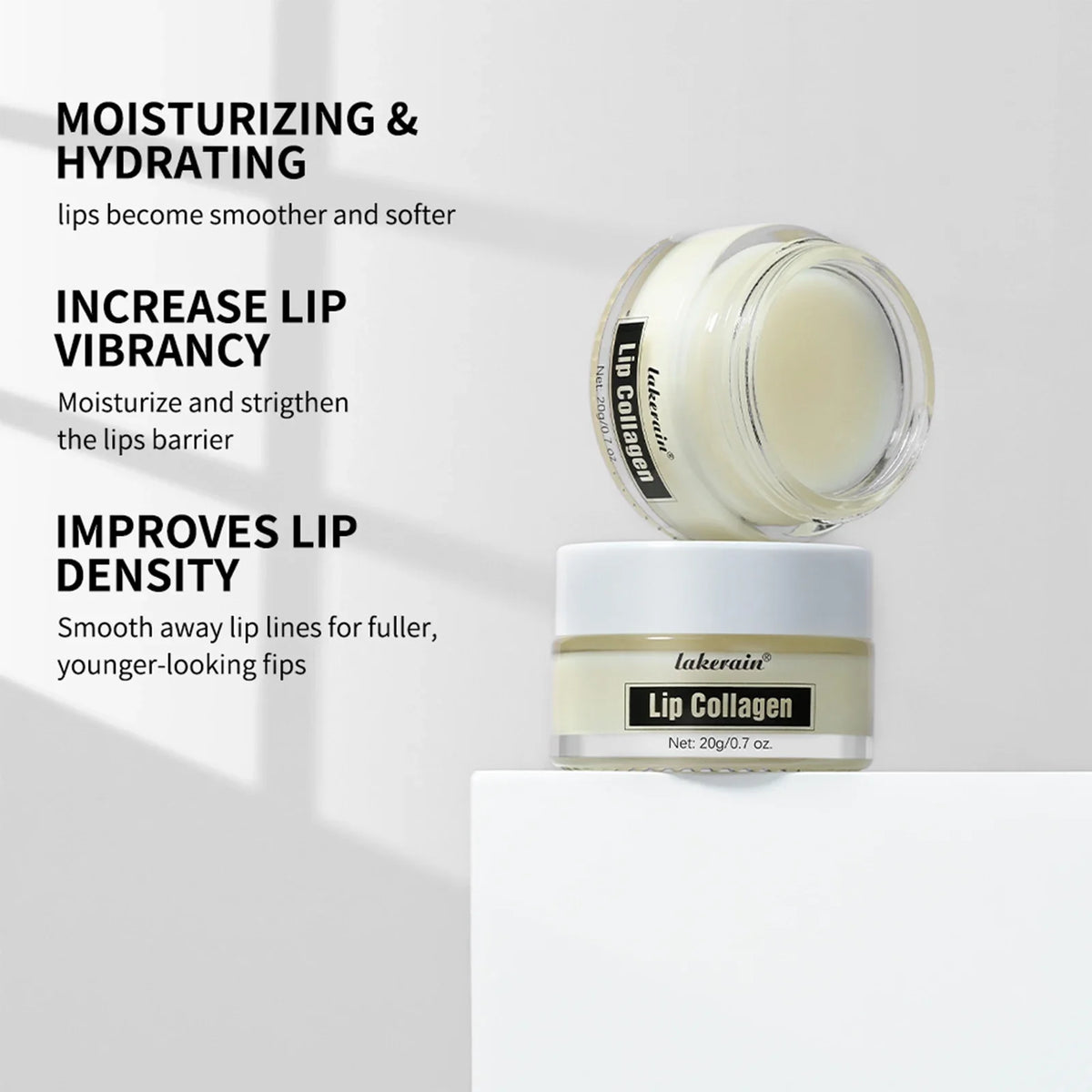 Lakerain Collagen Lip Mask & Balm – Hydrates & Smooths Lips