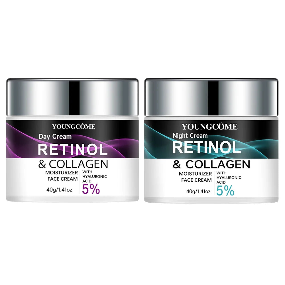 Retinol Collagen Day Night Moisturizer Hyaluronic Acid Hydrating Face