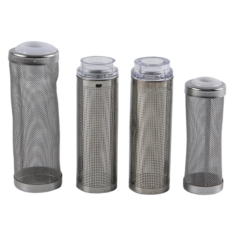 Aquarium Inflow Inlet Filter Stainless Basket Mesh Net Guard Fish
