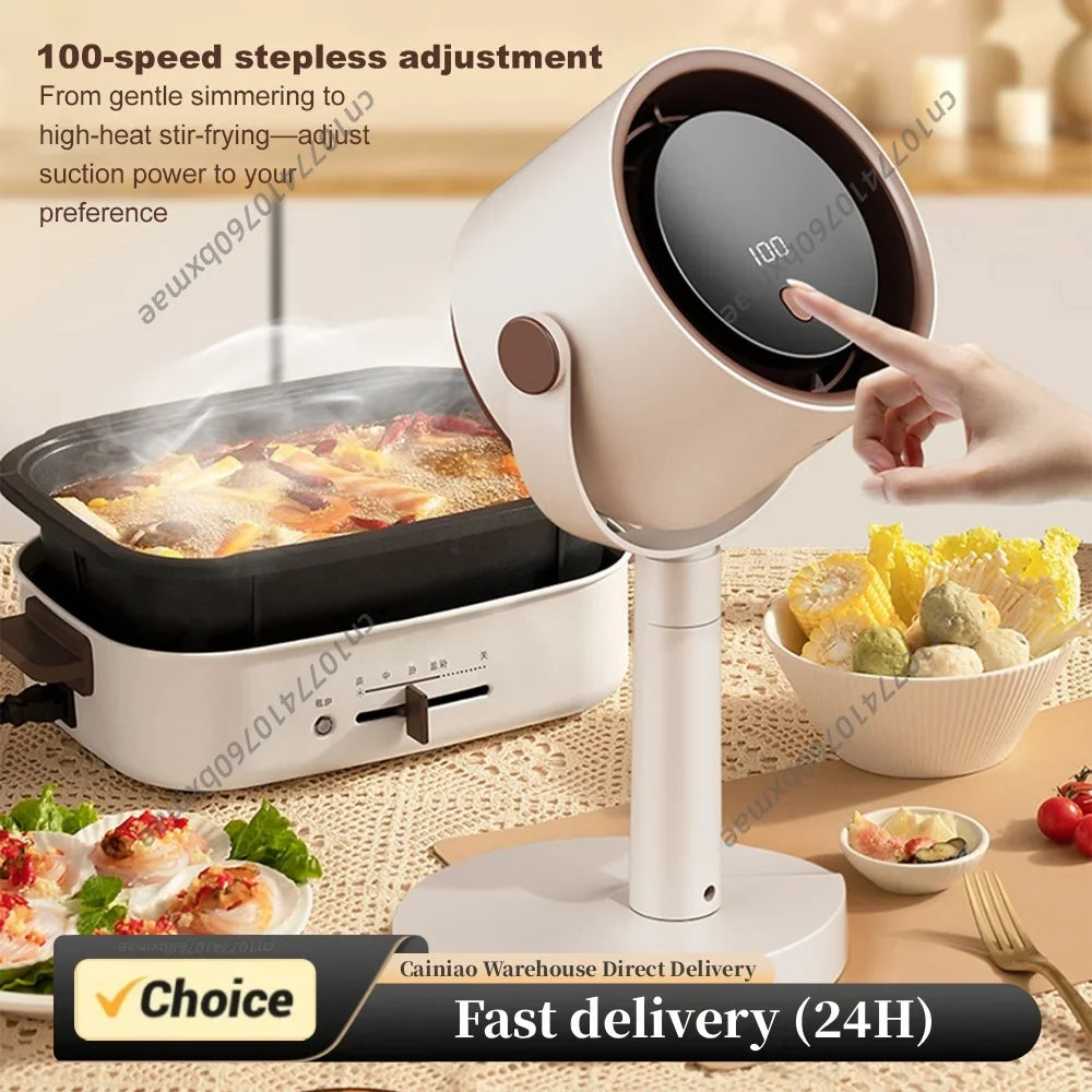 Kitchen Exhaust Fan USB Rechargeable Compact Desktop Small Hood