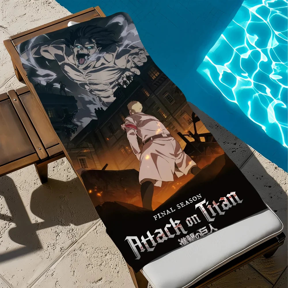 Attack on Titan Anime Beach Towel – Quick Dry & Soft