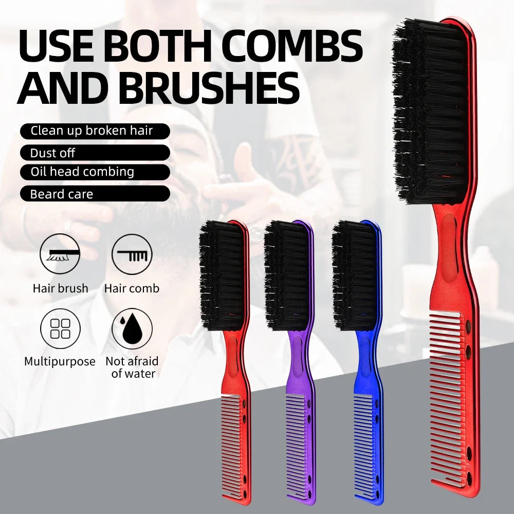Two-Sided Beard Comb & Shaving Brush | Men's Styling Tool
