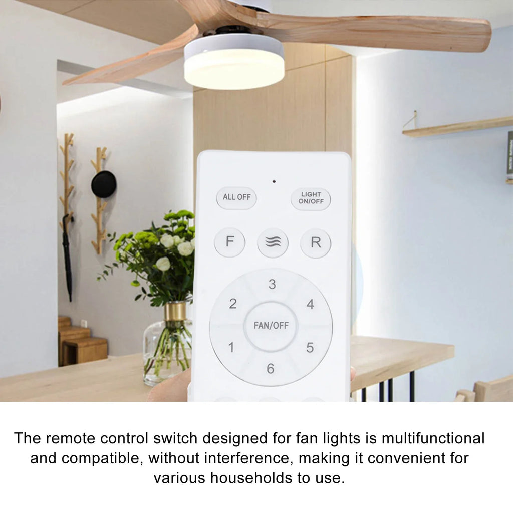 Ceiling Fan Remote Control Receiver Drop Proof ABS 6 Speeds Timer