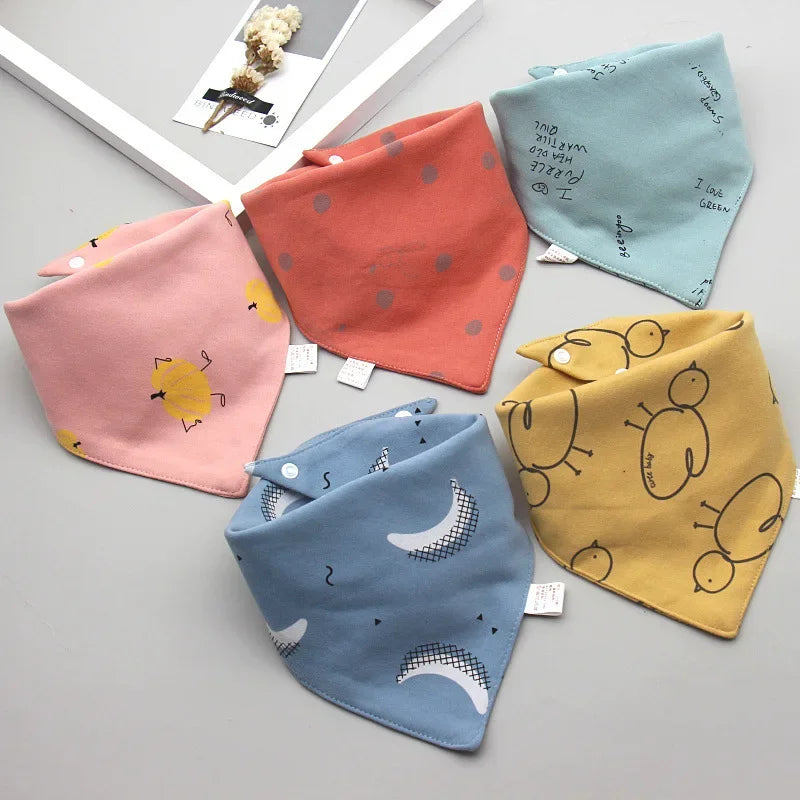 Pure Cotton Waterproof Bibs Baby Saliva Towel Triangle Scarf Newborn