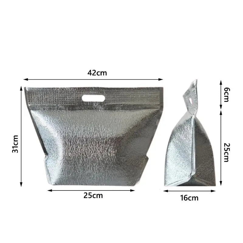 5-Pack Insulated Thermal Bags with Zipper & Carry Handle