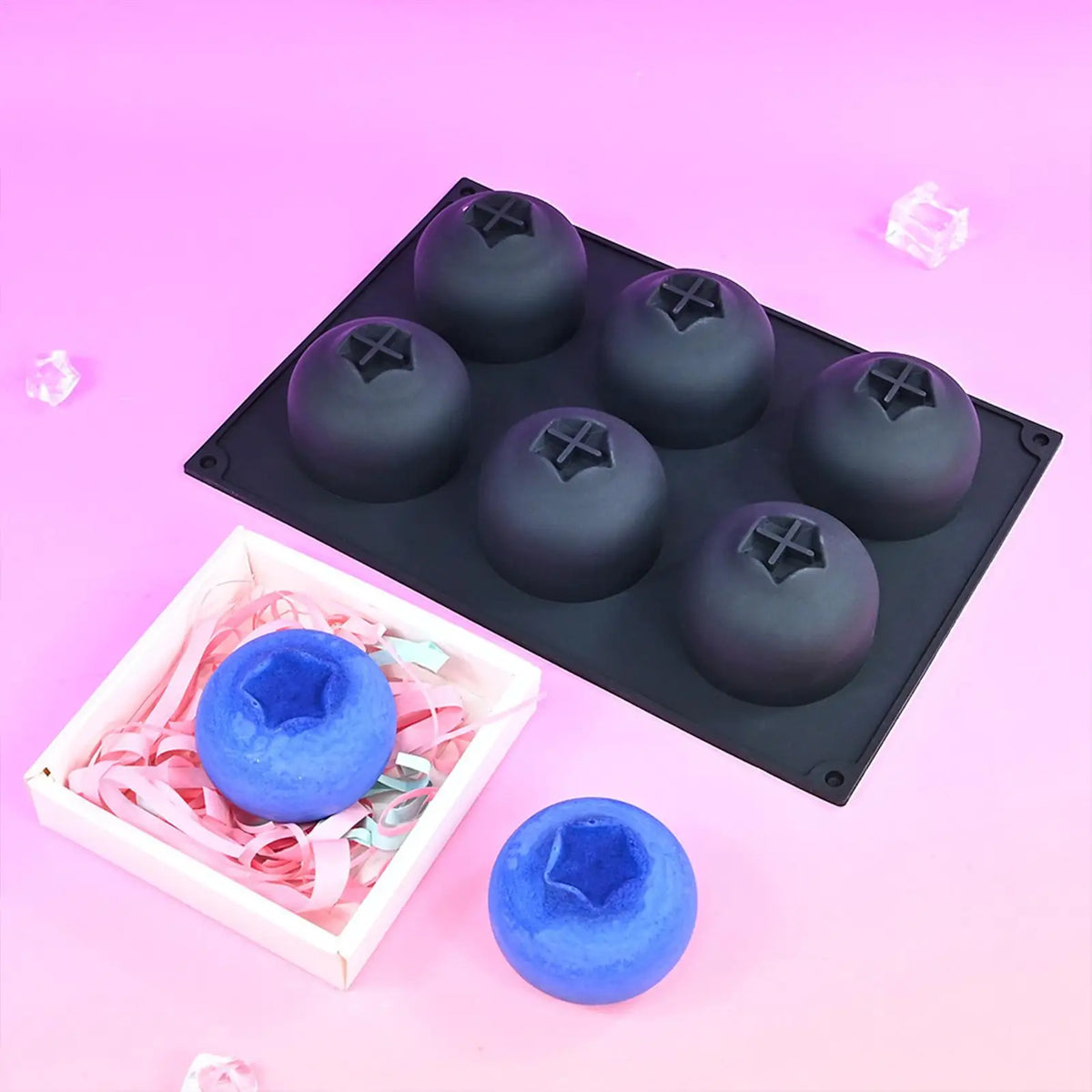Silicone Baking Mold 6-Cavity Blueberry Food-grade Heat Resistant