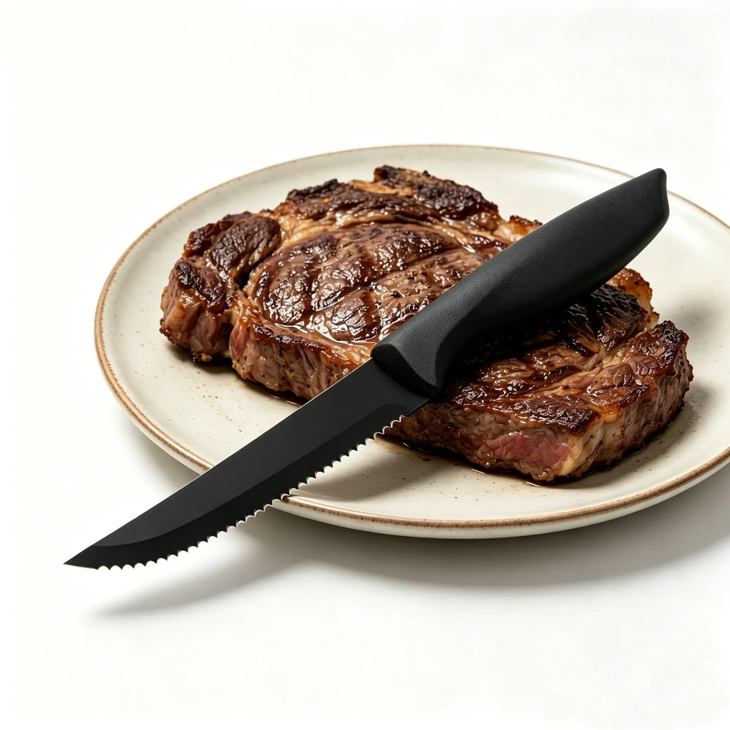 Serrated Steak Knife Set | Stainless Steel Ergonomic Handle