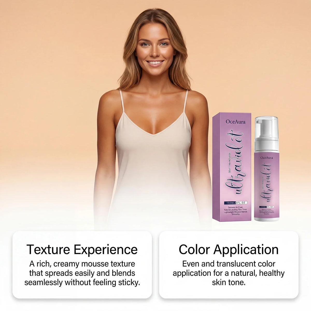 OceAura Self Tan Mousse – Sunless Tanning Foam 150ml