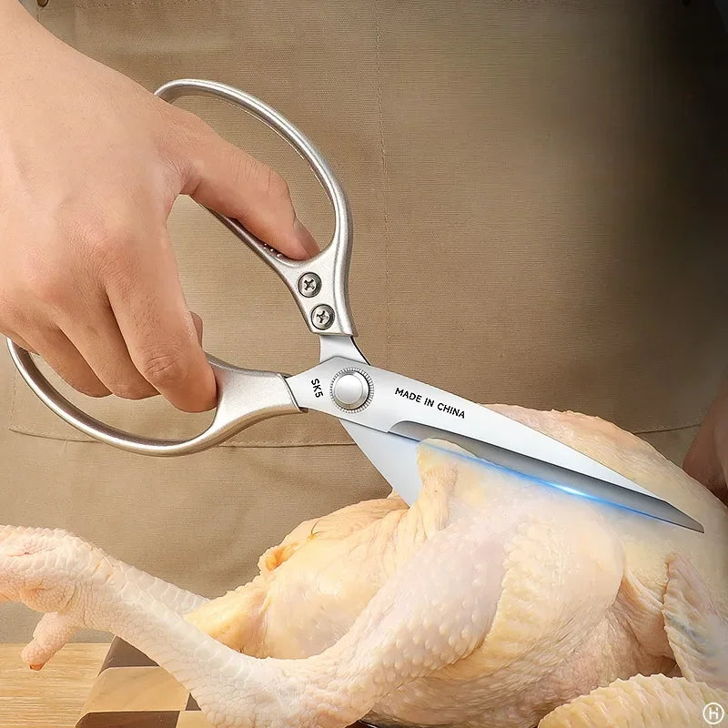 Stainless Steel Kitchen Scissors – BBQ, Bone & Food Cutting