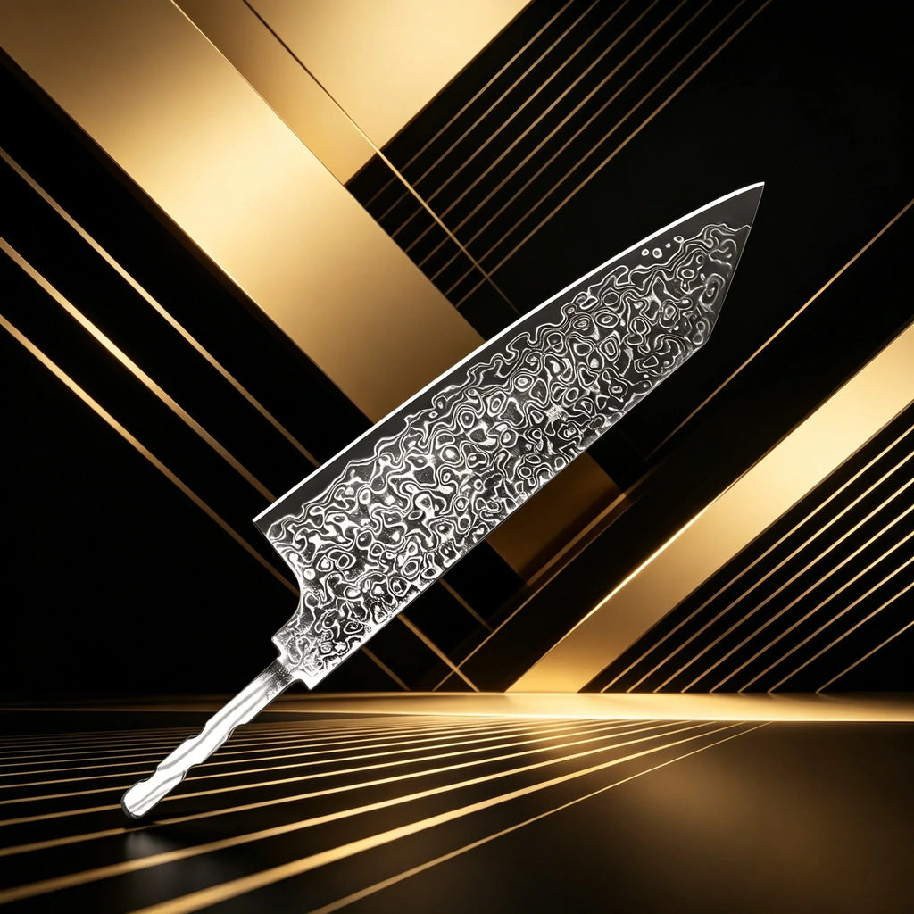 Hand Forged Damascus Steel Cleaver Blade Blank – 12.4"