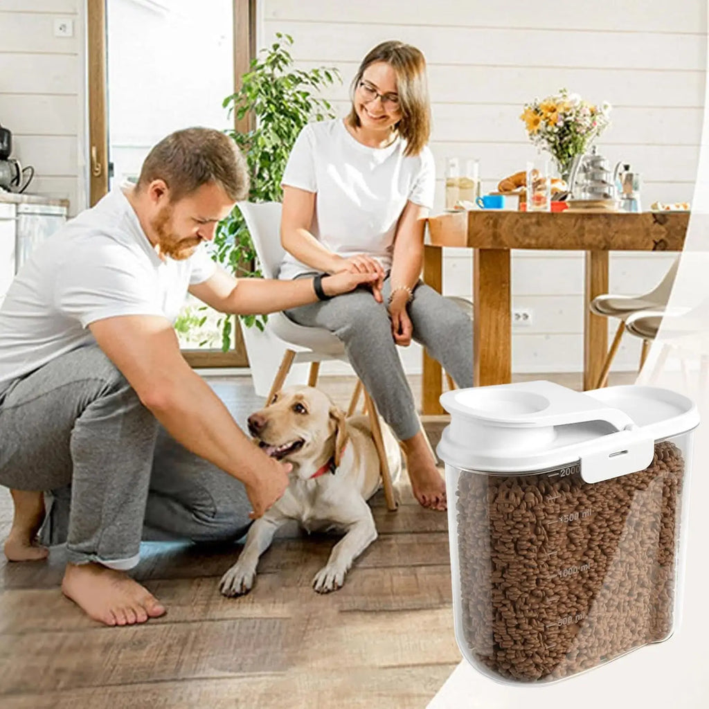 2L Airtight Pet Food Storage Container with Lid | Dog & Cat