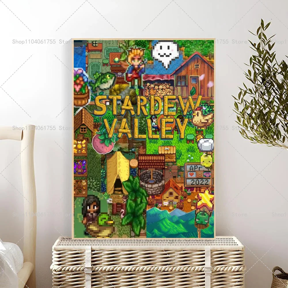 Stardew Valley Game Poster – Self-Adhesive Waterproof Wall Art
