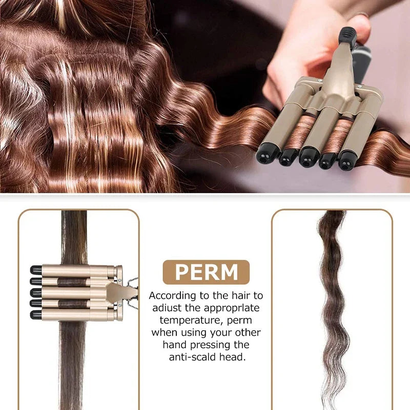 5-Tube Ceramic Automatic Hair Curler | PTC Curling Iron