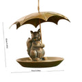 Metal Animal Umbrella Bird Feeder | Garden Yard Decor Gift