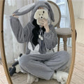 Women's Bunny Hooded Kigurumi Onesie – Kawaii Winter Pajamas