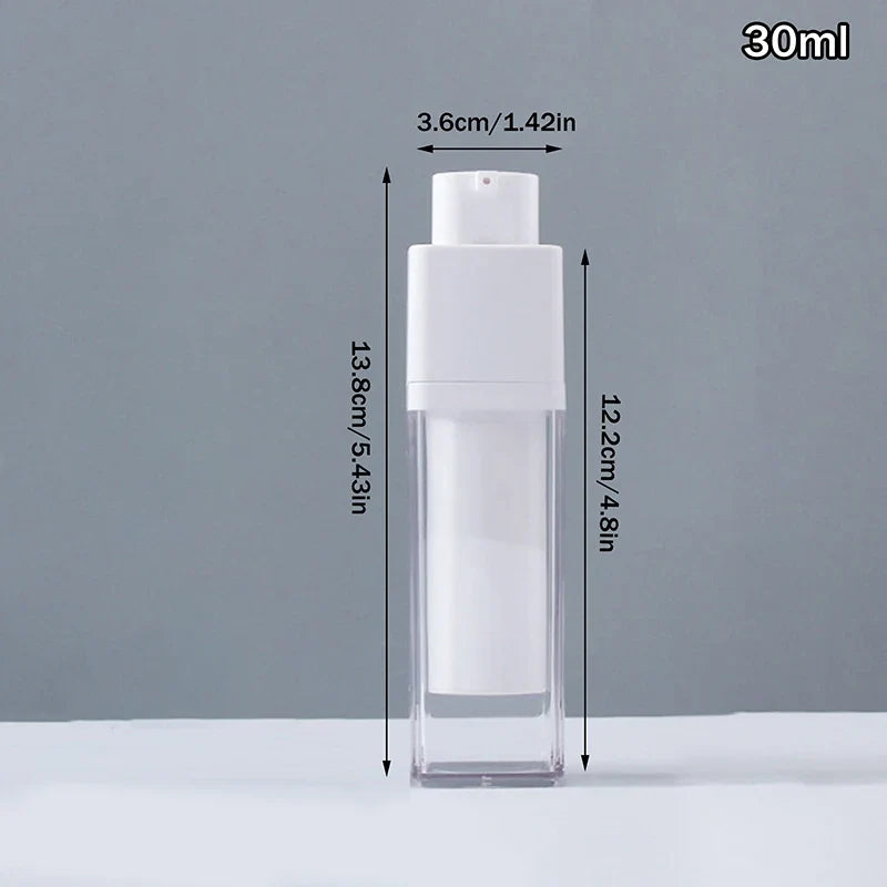 Square Vacuum Pump Bottle | Travel Lotion Dispenser 15/30/50ml