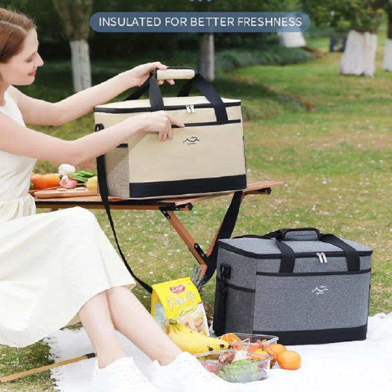 Large-capacity Square Ice Packs Minimalist Insulated Lunch Box Bag