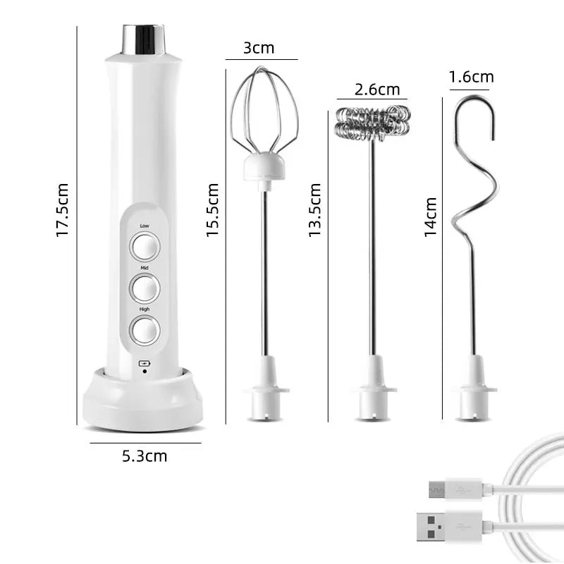 BALASHOV 3-in-1 Rechargeable Milk Frother & Coffee Wand