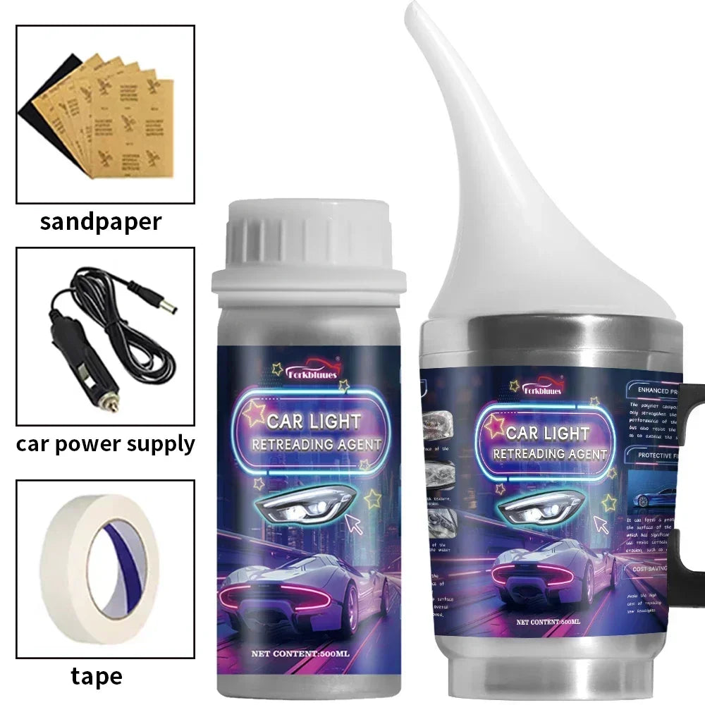 Car Headlight Restoration Polishing Kit – 800ml Polymer